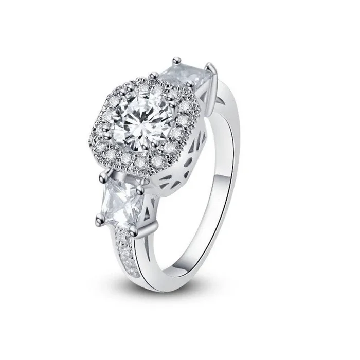 Cubic Zirconia Rings- “Exotic Crystal Ring”-Cubic Ring-Cubic Zirconia Engagement Rings