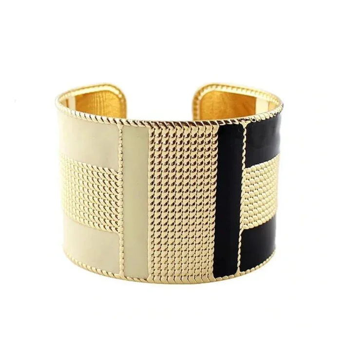 Cuff Bracelet with Ceramic Colors