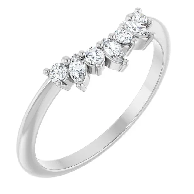 Curved Diamond Band