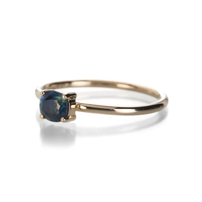 Cushion Blue Sapphire Ring