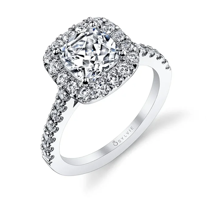 Cushion Cut Classic Halo Engagement Ring – Jacalyn