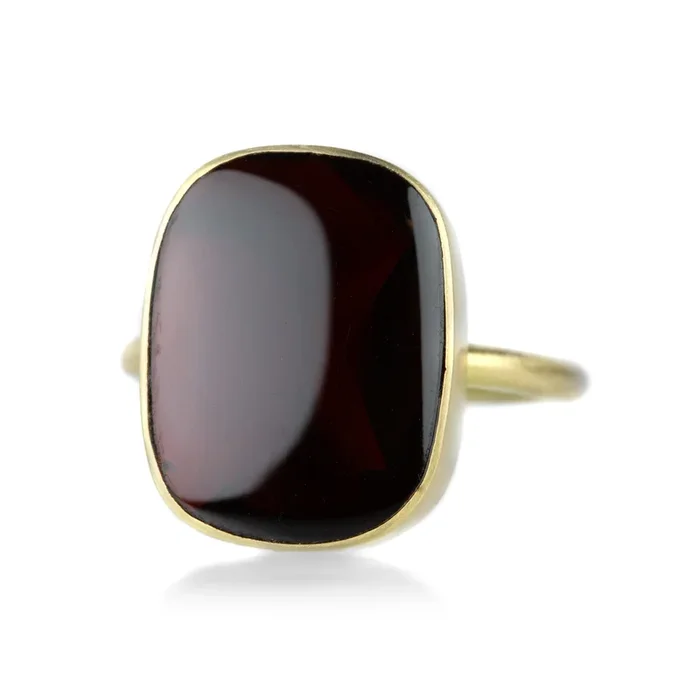 Cushion Shaped Almandine Garnet Ring