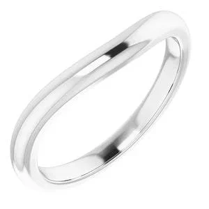 Custom 14K White Band for 8 x 6 mm Oval Ring