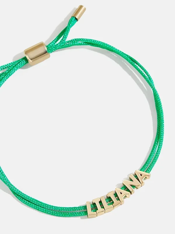 Custom Cord Bracelet – Bright Green