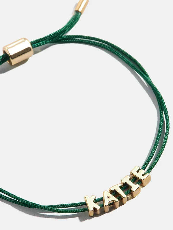 Custom Cord Bracelet – Dark Green