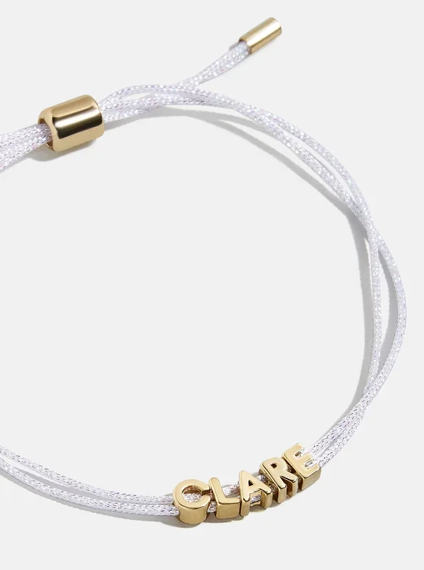 Custom Cord Bracelet – White