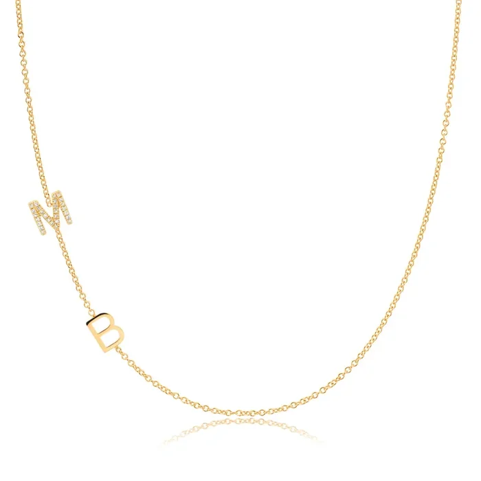 Custom Gold Necklace – 2 Letters