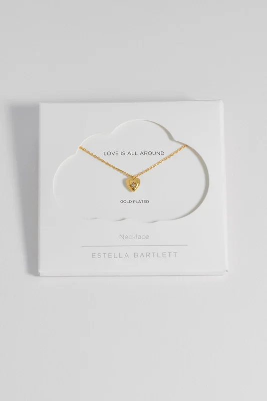 CZ Star Puffy Heart Necklace