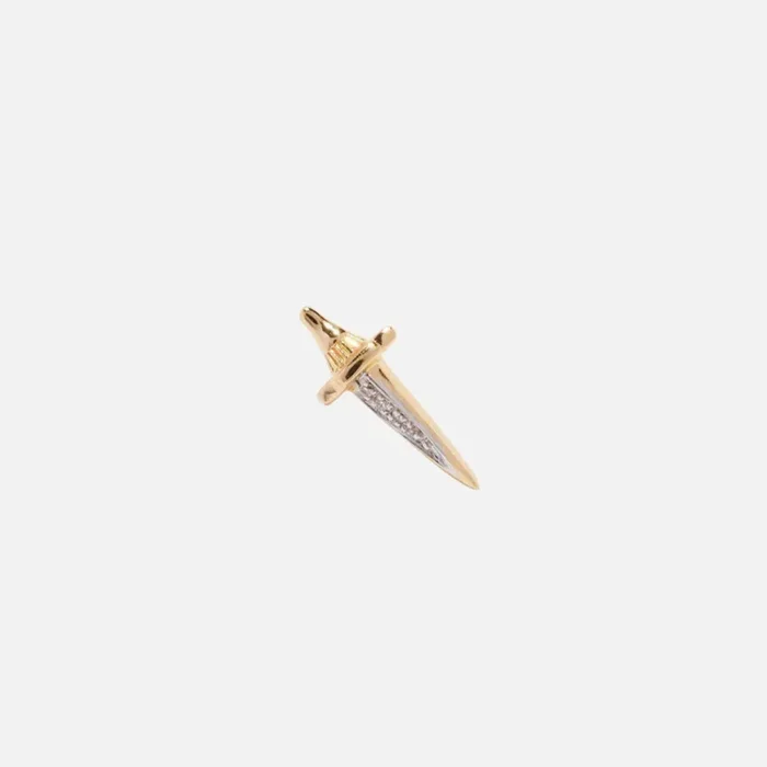Dagger Pave Stud, Gold