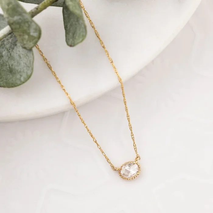 Dahlia 0.19ct Rose Cut Diamond Necklace