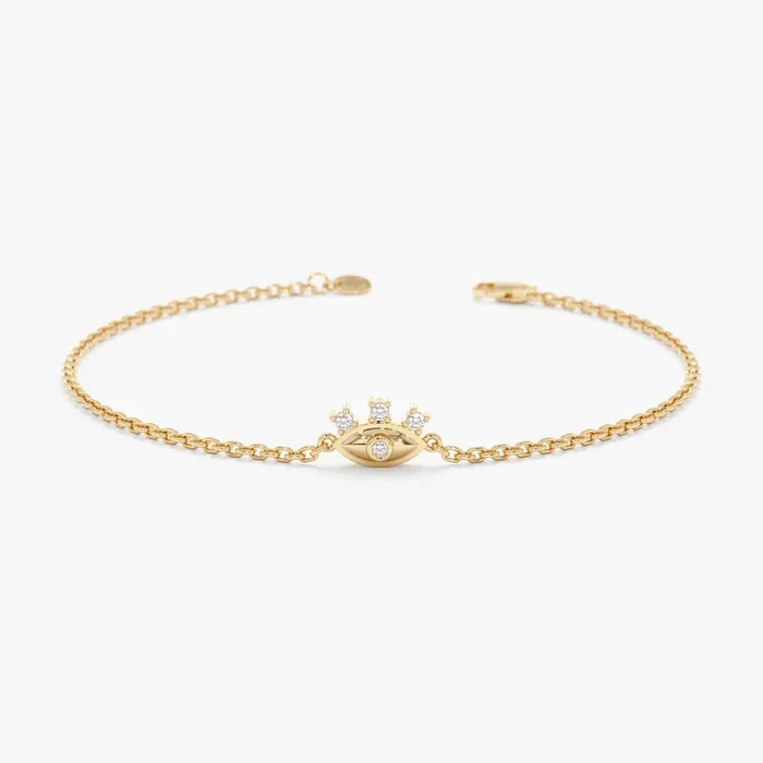 Dainty Diamond Eye Bracelet, Lucinda