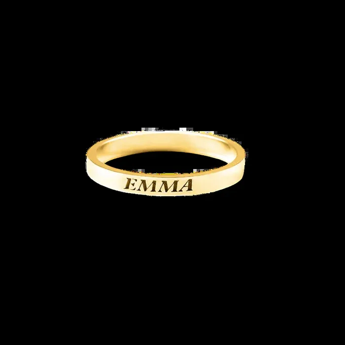 Dainty Personalized 2mm Stacking Ring