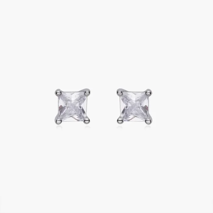 Dainty Square Stud Earrings