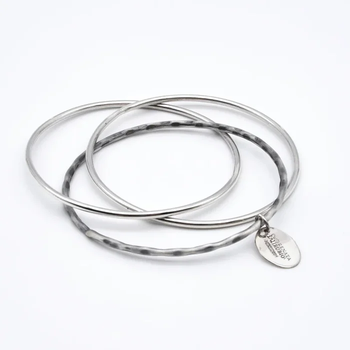 Dalmatian Interlinked Sterling Silver Bangle