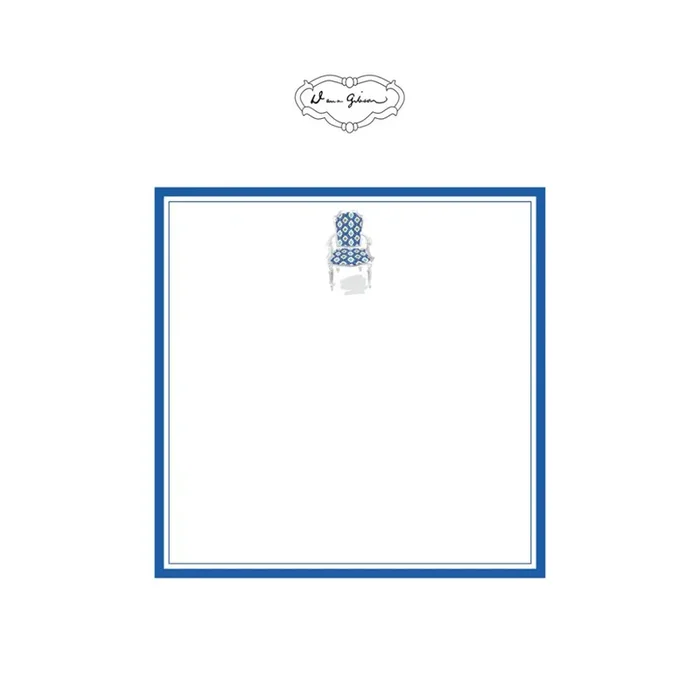 Dana Gibson Nance Chair Notepad-Blue