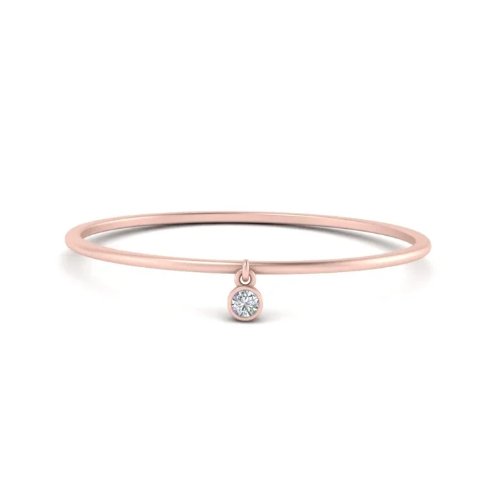 Dangling Bezel Promise Stacking Ring