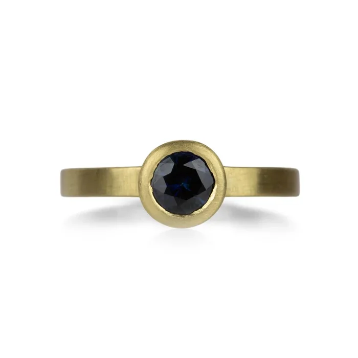 Dark Blue Sapphire Callista Ring