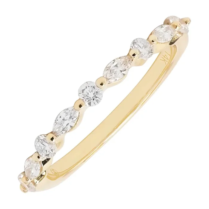 Daydream Round and Marquise Diamond Band in 14kt Yellow Gold (1/3ct tw)