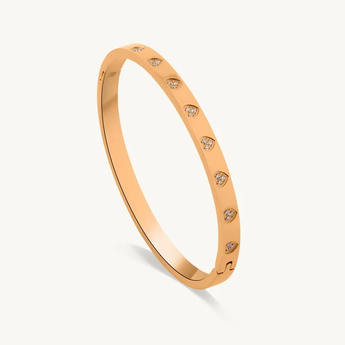 Dazzle Charm Rose Gold Crystal Kada