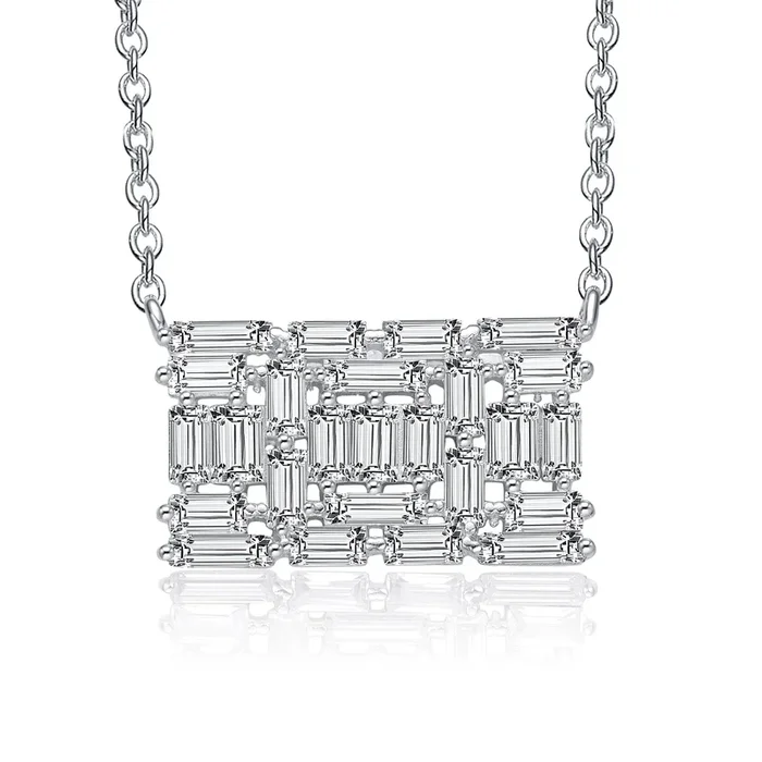 Deco Geometric Rectangle Necklace