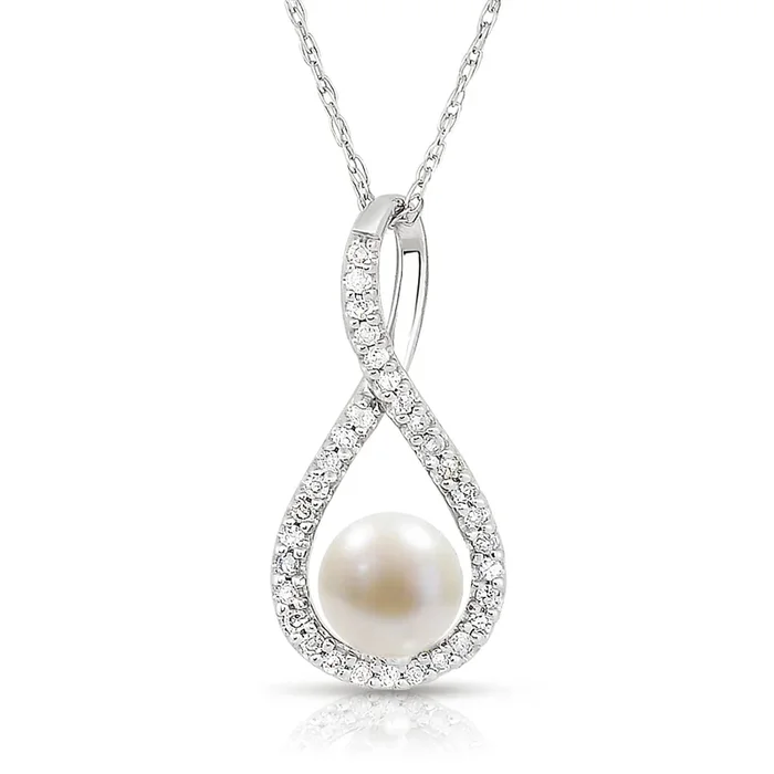 Dewdrop Pearl Twist Pendant