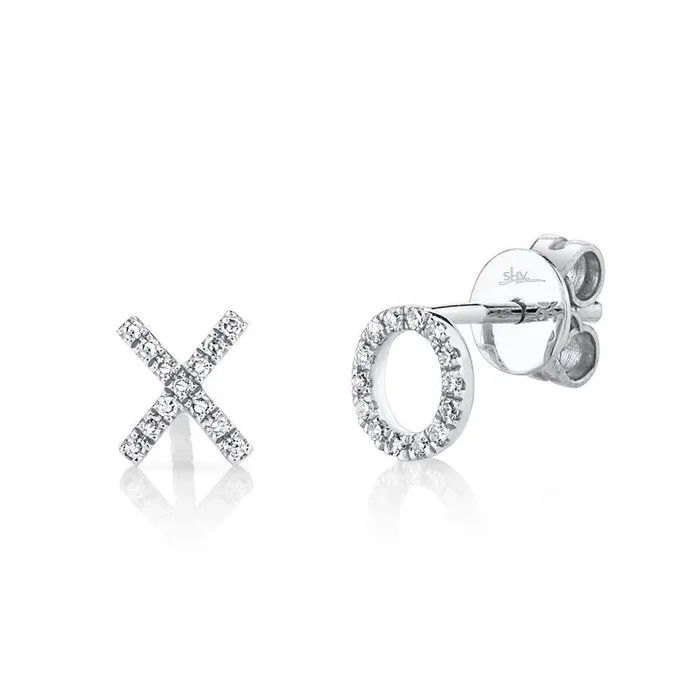 Diamond “XO” Stud Earring