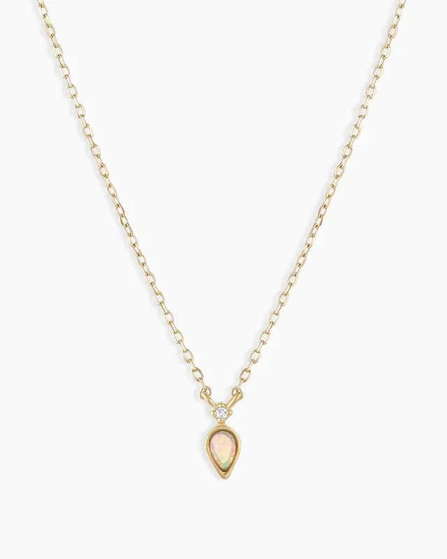 Diamond and Opal Necklace