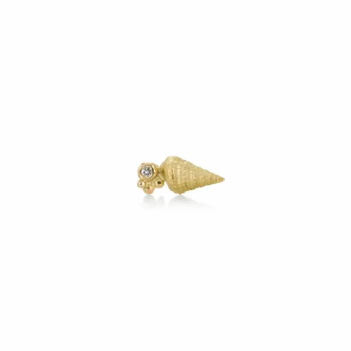 Diamond and Shell Stud