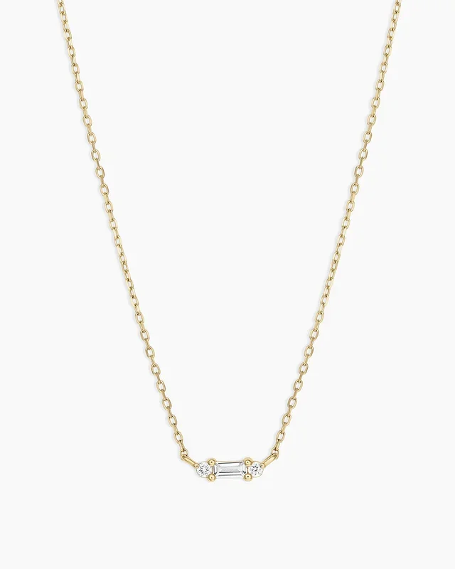 Diamond and White Sapphire Amara Necklace
