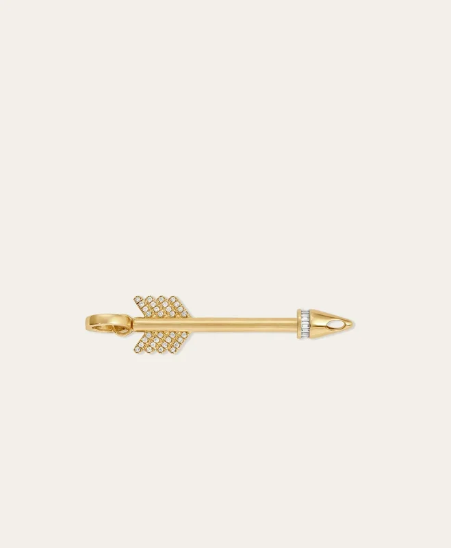 Diamond Arrow Hinged Charm for Big Beads