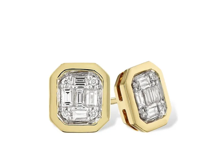 Diamond Bezel Earrings