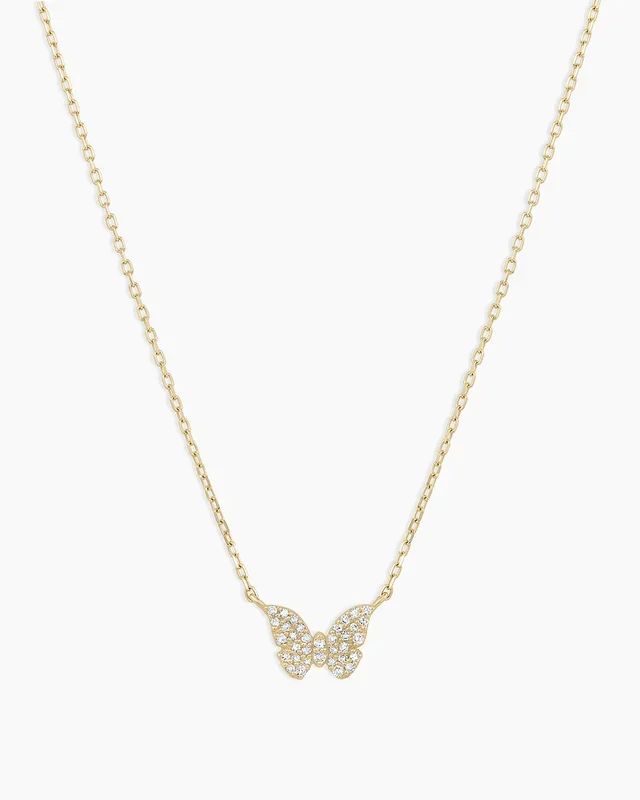Diamond Butterfly Necklace