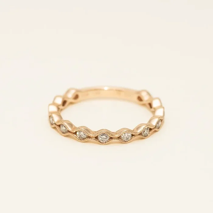 Diamond Channel Band in 14kt Rose Gold (1/3ct tw)