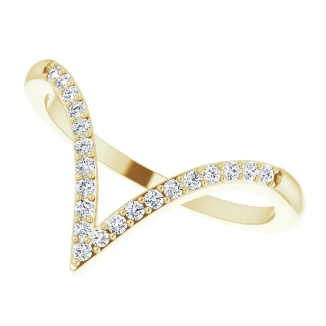 Diamond Chevron Ring