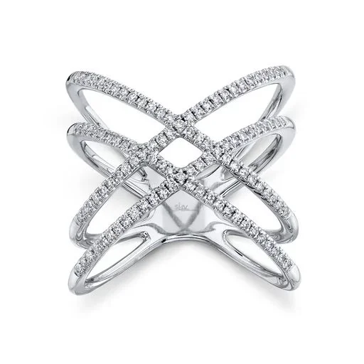Diamond Criss Cross Ring