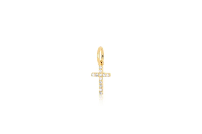 Diamond Cross Charm