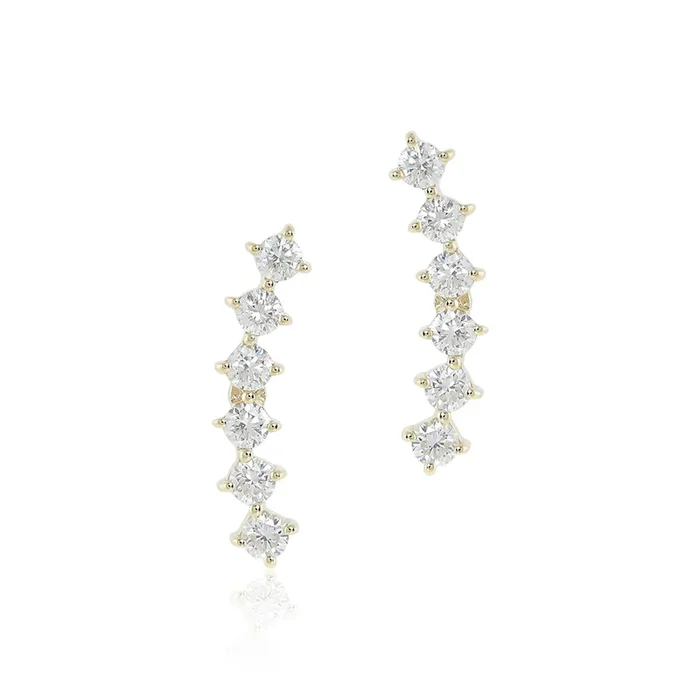 Diamond Curve Earrings