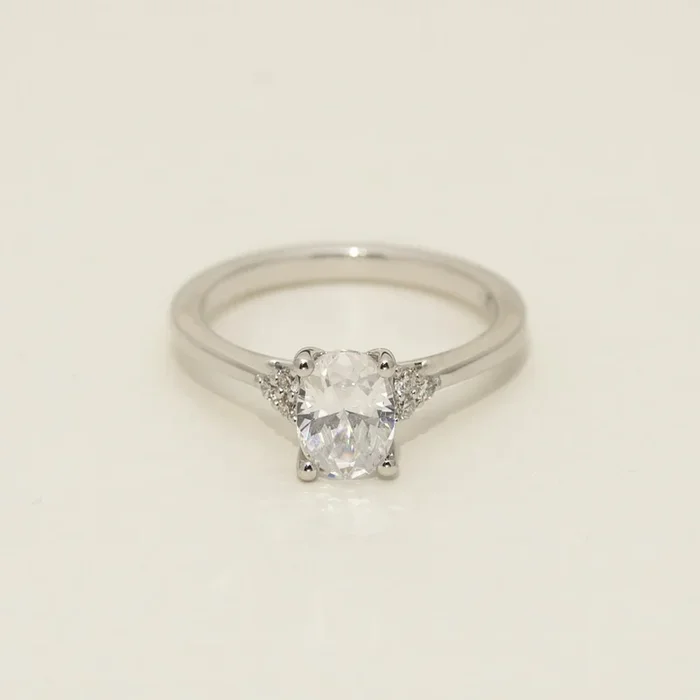 Diamond Engagement Ring Setting in 14kt White Gold (1/10ct tw)