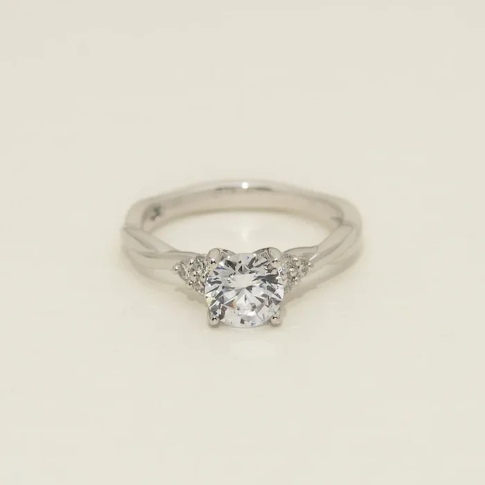 Diamond Engagement Ring Setting in 14kt White Gold (1/7ct tw)