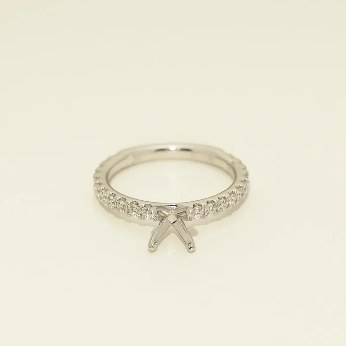 Diamond Engagement Ring Setting in 14kt White Gold (5/8ct tw)