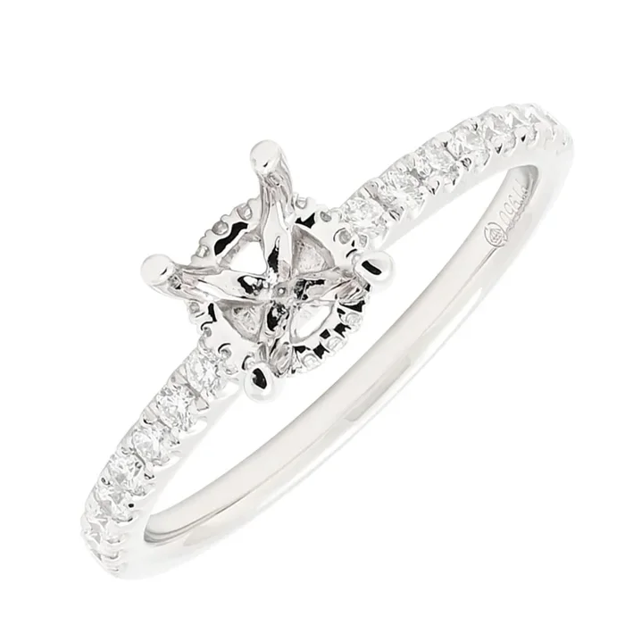 Diamond Engagement Ring Setting in Platinum (1/4ct tw)
