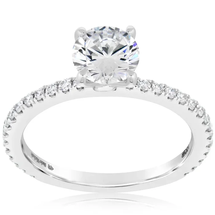 Diamond Engagement Ring with Side Shank Diamonds