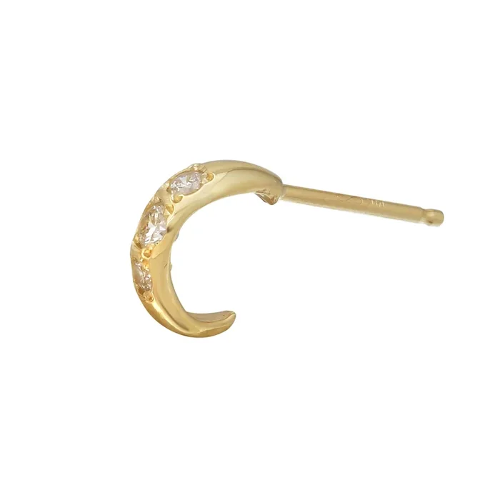 Diamond Half Hoop Earring