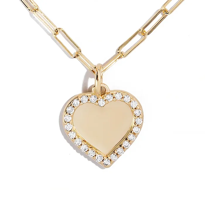 Diamond Halo Heart Pendant