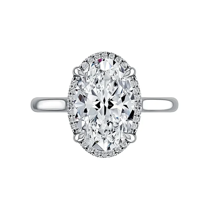 Diamond Halo Semi Mount Ring | 14k White (4.00ct Head)