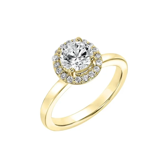 Diamond Halo Semi Mount Ring