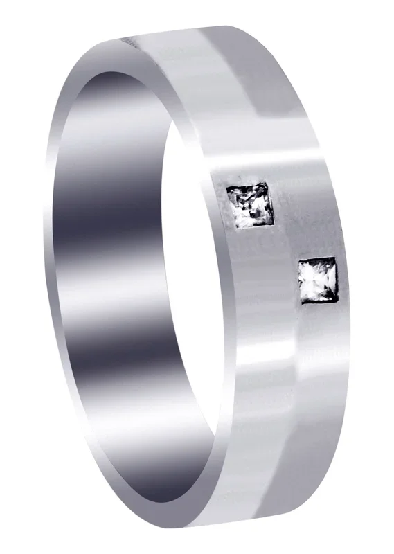 Diamond Mens Wedding Band | 0.1 Carats (Hugo)