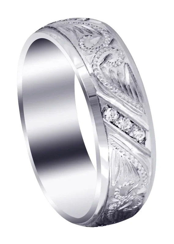Diamond Mens Wedding Band | 0.18 Carats | Satin Finish (Kyrie)