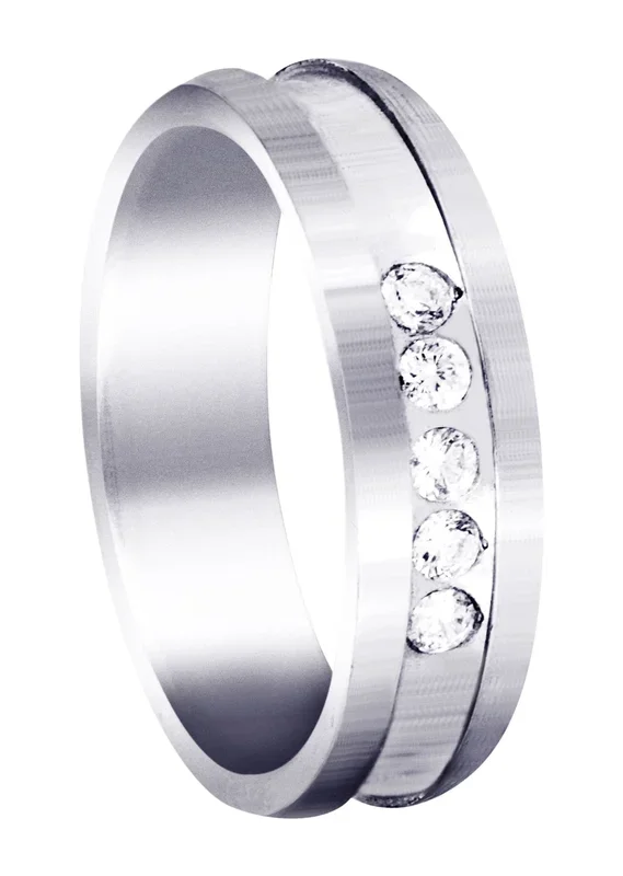 Diamond Mens Wedding Band | 0.25 Carats | Satin Finish (Maximiliano)