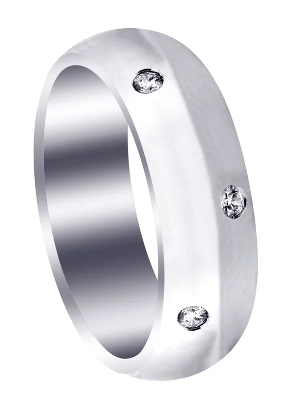 Diamond Mens Wedding Band | 0.36 Carats | High Polish Finish (Solomon)